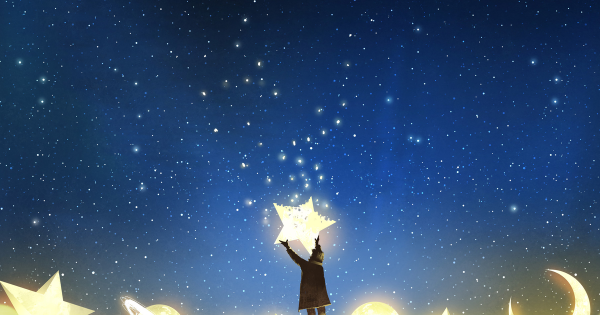 Иллюстрация к фразеологизму хватать звезд с неба