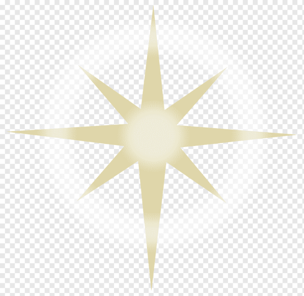 Сияющая звезда на прозрачном фоне