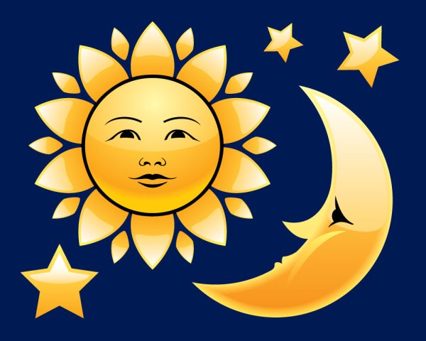 Солнце и Луна для детей