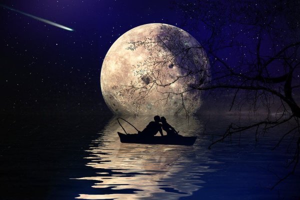 Ночь Луна девушка