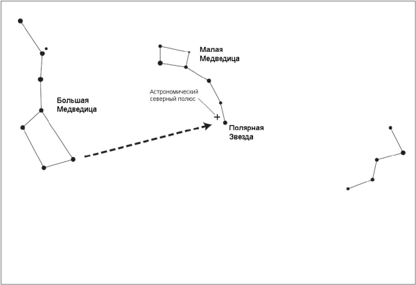 Малая Медведица на карте звездного неба