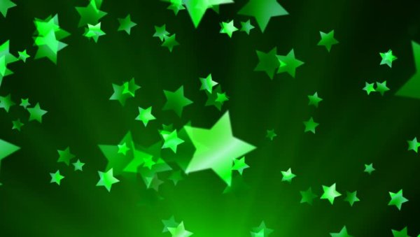Зеленый фон со звездочками