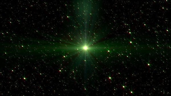 Зеленая звезда в небе