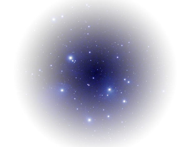 Звездное небо на прозрачном фоне