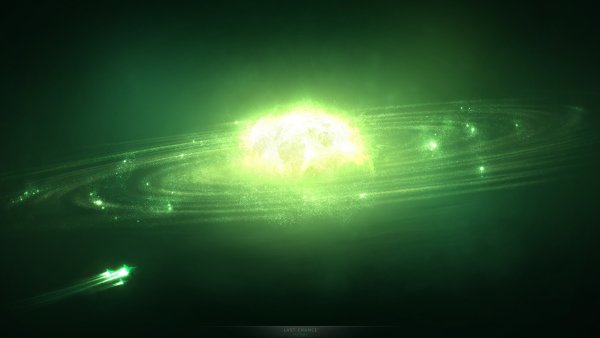 Космос в зеленых тонах