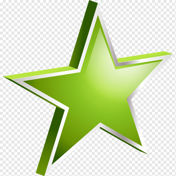 Звезда зеленого цвета
