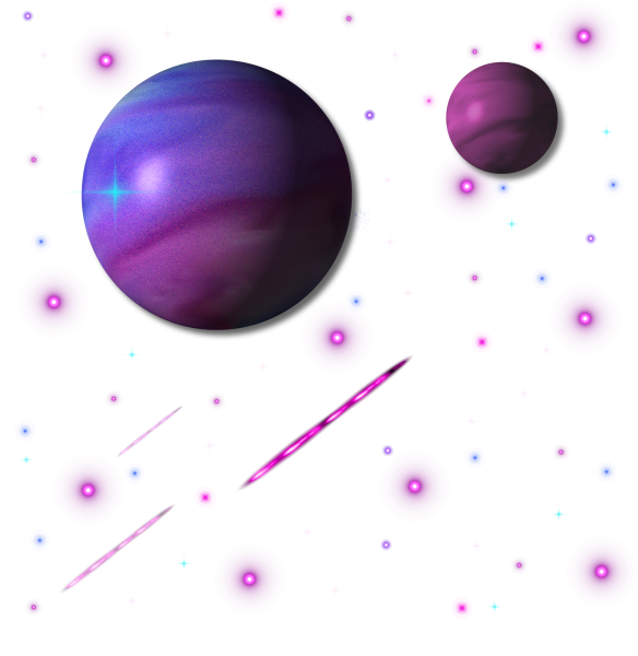 Разноцветные звезды в космосе