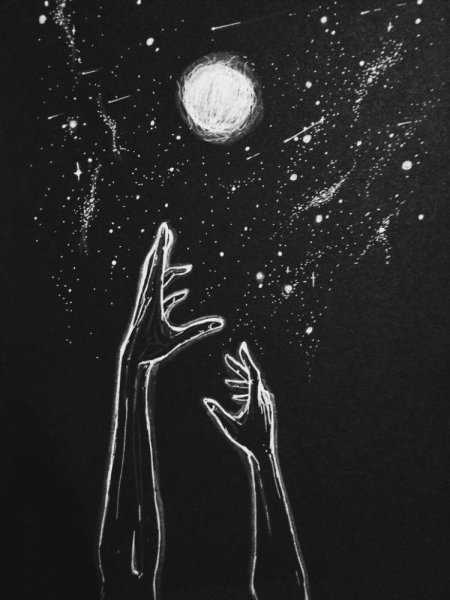Рисунки белым по черному