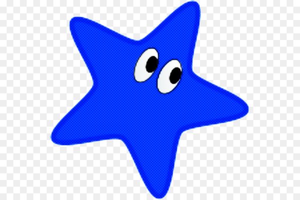 Звезда мультяшный голубой