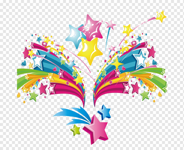 Фейерверк из звездочек