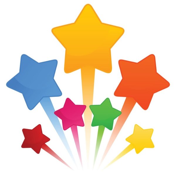 Разноцветные звезды для салюта