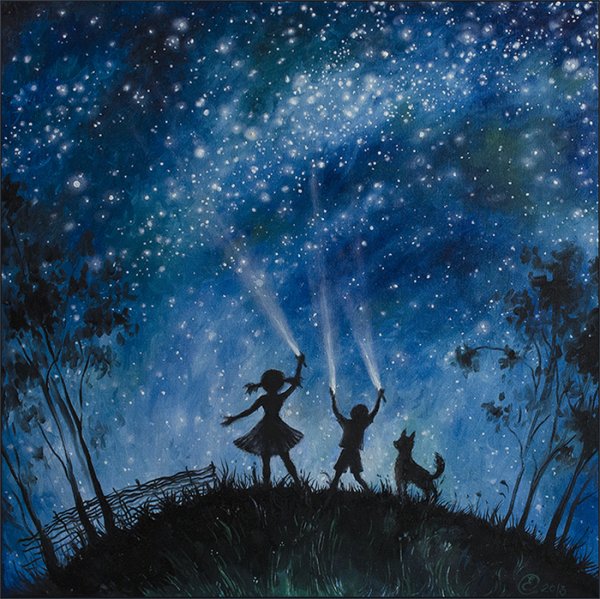 Фантастическое ночное небо