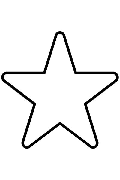 Звезда раскраска для малышей