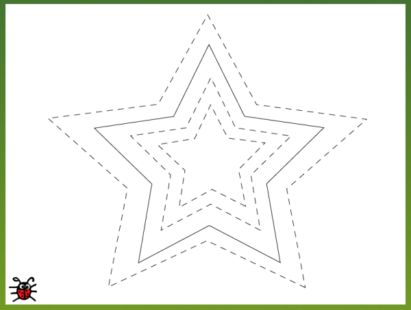 Раскраска звезда для детей 3-4 лет