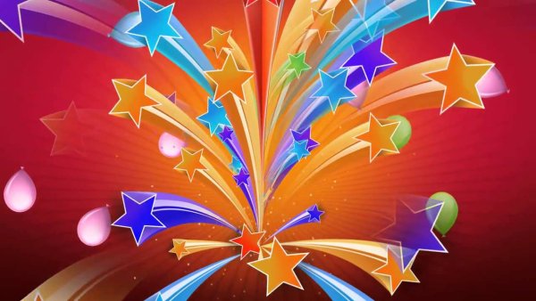 Фон цветные звезды