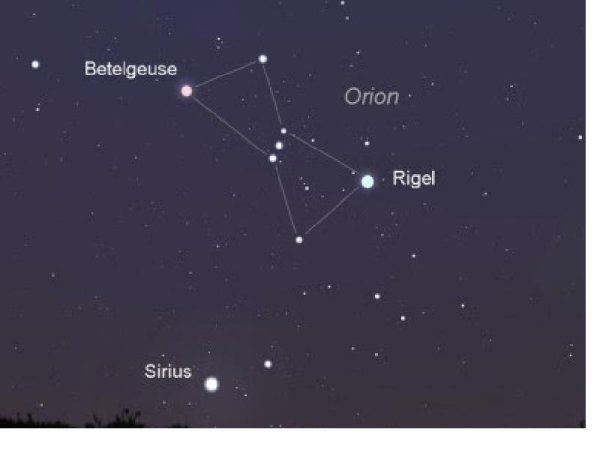 Созвездие Орион Бетельгейзе ригель