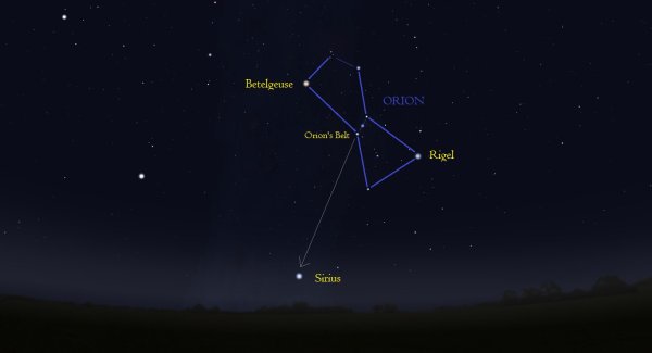 Бетельгейзе в созвездии Ориона