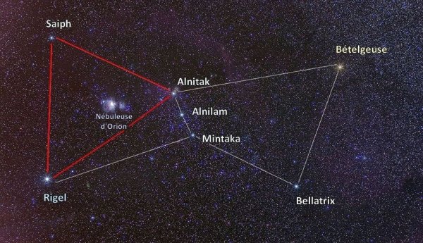 Бетельгейзе в созвездии Ориона