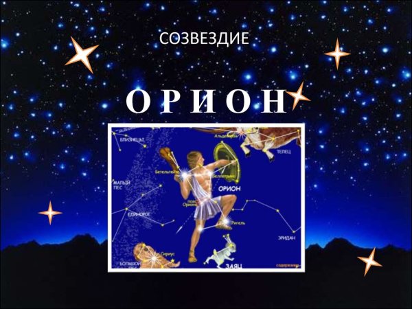 Звезда Бетельгейзе в созвездии Ориона