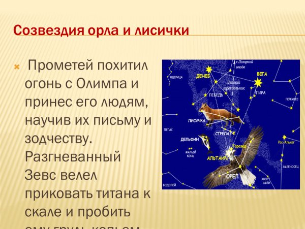 Созвездие Орел схема