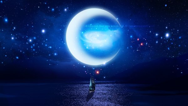 Луна на небе