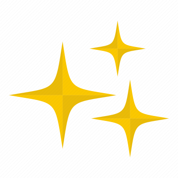 Четырёхконечная жёлтая звезда