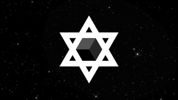 Звезда Давида на черном фоне
