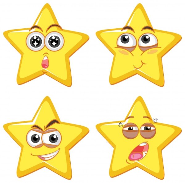 Звездочки с рожицами