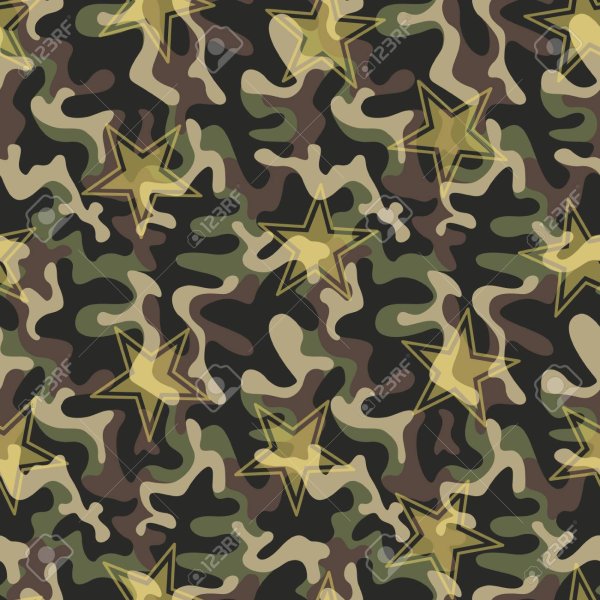 Фольгированный шар звезда камуфляж