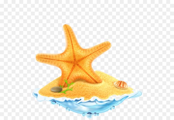 Морское дно с морскими звездами вектор гиф