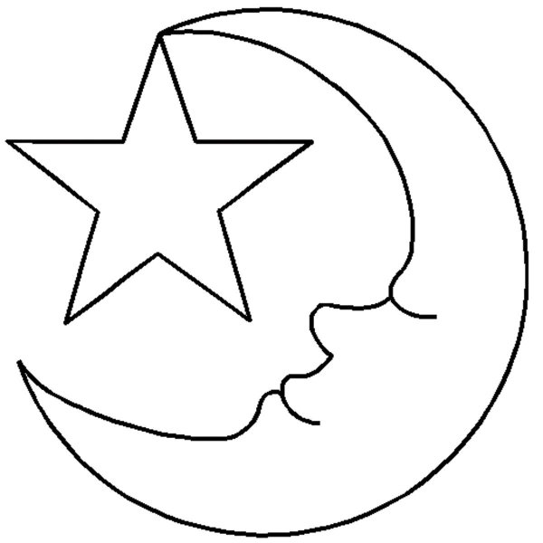 Пятиконечная звезда трафарет на а4