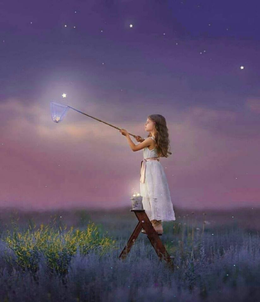 Девушка ночь звезды