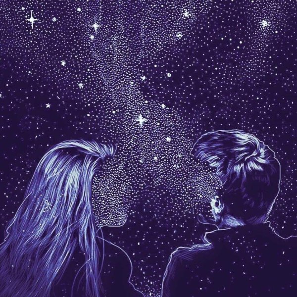 Парень и девушка космос