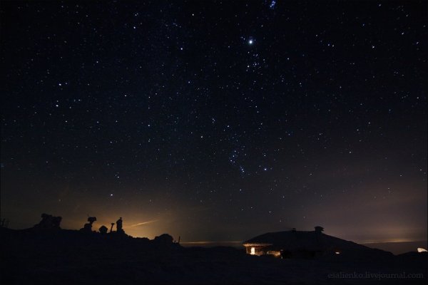 Созвездие большой и малой медведицы на небе