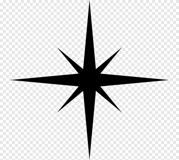 Белая звезда на черном фоне