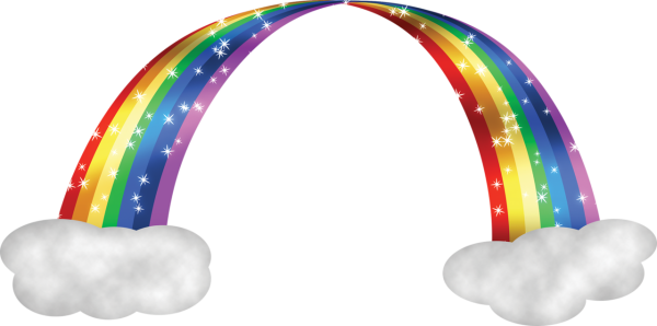 Рамочка Радуга на прозрачном фоне