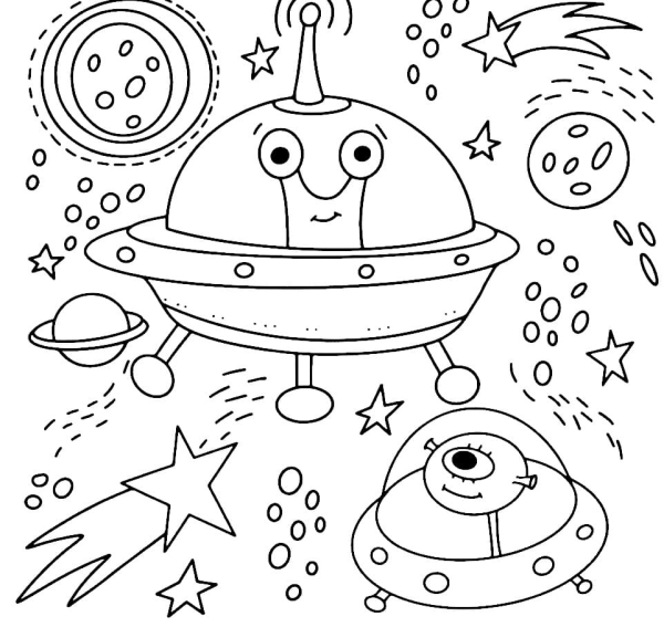 Раскраска для детей Весёлый космос купить в Омске - интернет магазин Rich Family