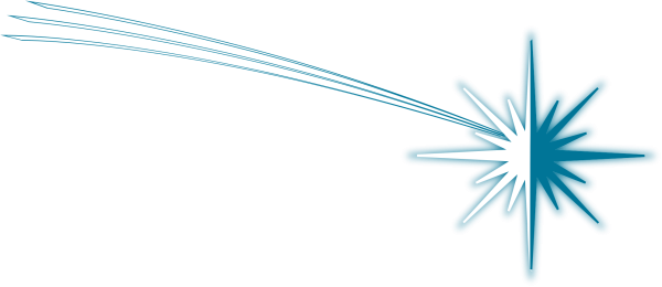 Падающая звезда на прозрачном фоне