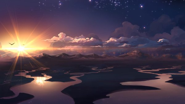 Луна на закате