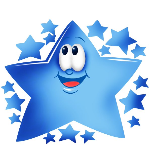 Мультяшная Звездочка на прозрачном фоне