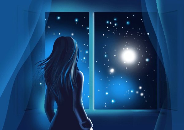 Ночь девушка тишина