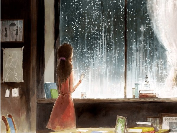 Мужчина заглядывает в окно