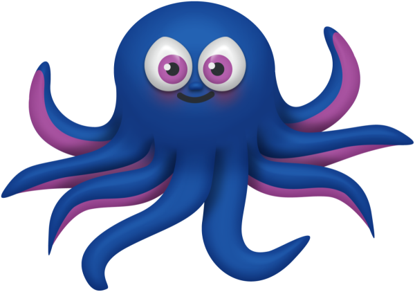Синий осьминог