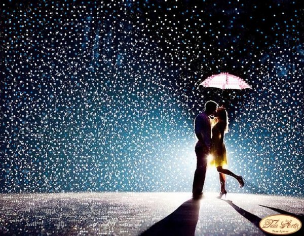 Аниме девушка под дождем