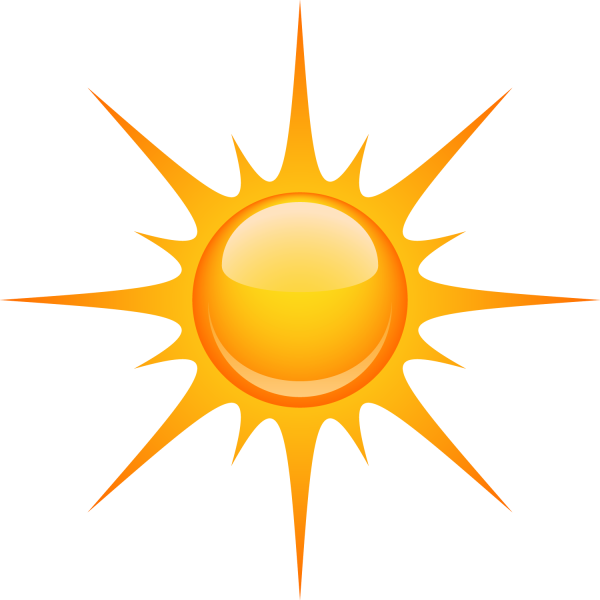 Солнце на белом фоне