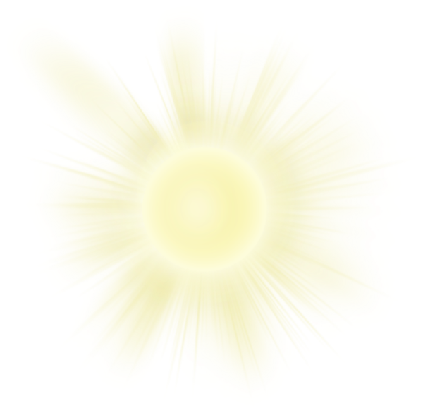 Лучи солнца на прозрачном фоне