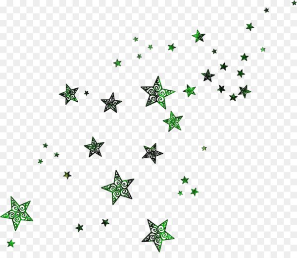 Зеленая звезда на прозрачном фоне
