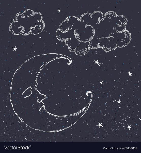 Графика Луны и звезд