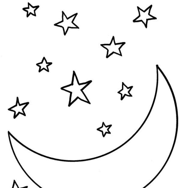 Звезды на небе раскраска для детей