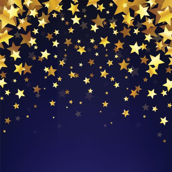 Баннер с золотыми звездами